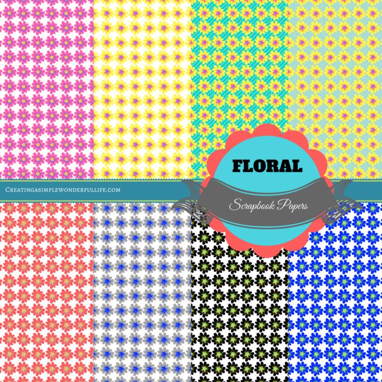 Floral Scrapbook Papers – Free Download
